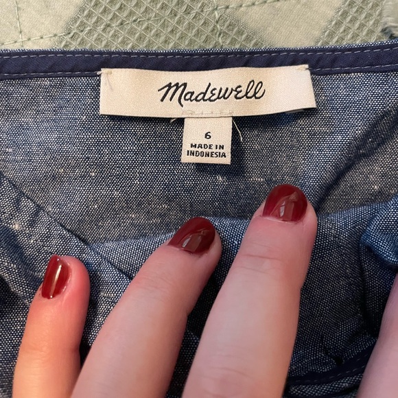 Madewell Chambray Cutout Cami Mini Dress in Classic Indigo - Picture 7 of 11